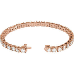14K Rose Gold 8 CTW Lab-Grown Diamond Line 7 1/4" Bracelet