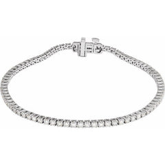 14K White Gold 2 CTW Lab-Grown Diamond Line 7" Bracelet