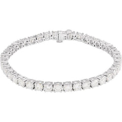 14K White Gold 10 CTW Lab-Grown Diamond Line 7" Bracelet