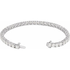 14K White Gold 10 CTW Lab-Grown Diamond Line 7" Bracelet