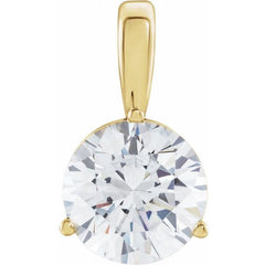 14K Yellow Gold 1/3 CT Lab-Grown Diamond Pendant