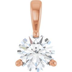 14K Rose Gold 1/2 CT Lab-Grown Diamond Pendant