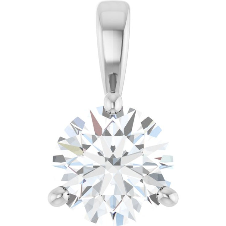 Platinum 3/4 CT Lab-Grown Diamond Pendant
