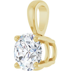 14K Yellow Gold 3/4 CT Lab-Grown Diamond Pendant