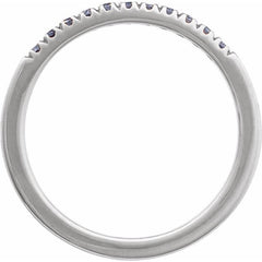 14K White Gold Natural Alexandrite Stackable Ring