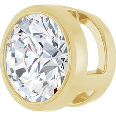 14K Yellow Gold 3/4 CT Natural Diamond Slide Pendant