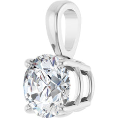 14K White Gold 1 CT Natural Diamond Pendant