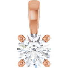 14K Rose Gold 1/4 CT Natural Diamond Pendant