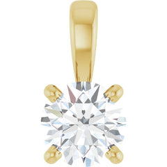 14K Yellow Gold 1/3 CT Natural Diamond Pendant