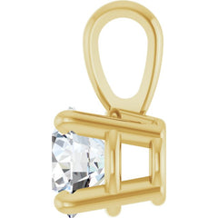 14K Yellow Gold 1/3 CT Natural Diamond Pendant