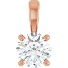 14K Rose Gold 1/2 CT Natural Diamond Pendant