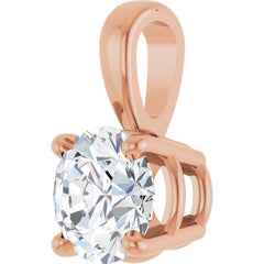 14K Rose Gold 1/2 CT Natural Diamond Pendant