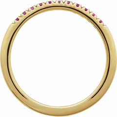 14K Yellow Gold Natural Ruby Stackable Ring
