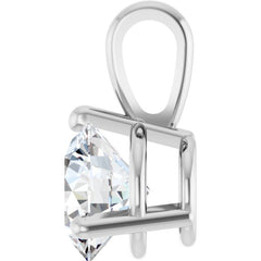 Sterling Silver 1/2 CTW Natural Diamond Pendant