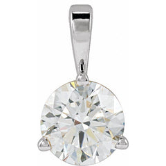 14K White Gold 5/8 CTW Natural Diamond Pendant