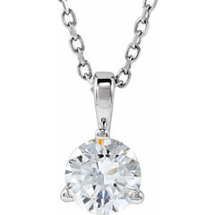 Sterling Silver 1/2 CTW Natural Diamond 18" Necklace