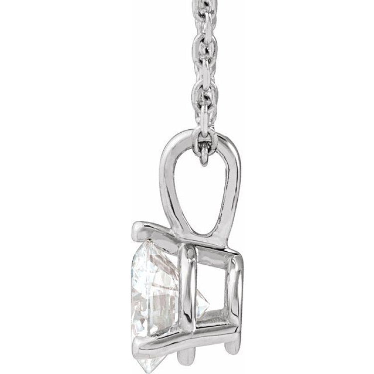 Sterling Silver 1/2 CTW Natural Diamond 18" Necklace