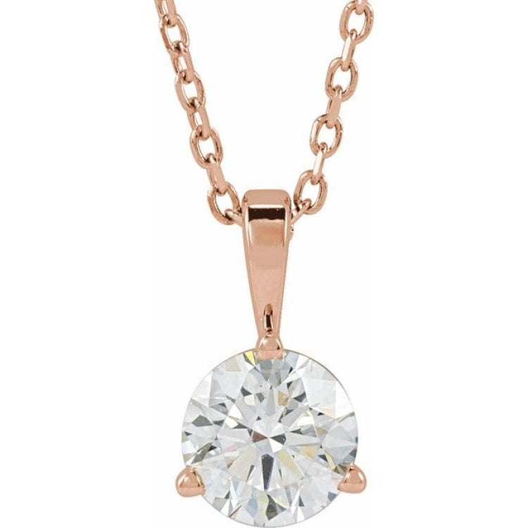 14K Rose Gold 5/8 CTW Natural Diamond 18" Necklace