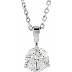 14K White Gold 5/8 CTW Natural Diamond 18" Necklace