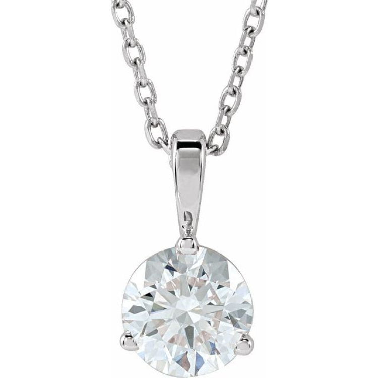 Platinum 3/4 CTW Natural Diamond 18" Necklace
