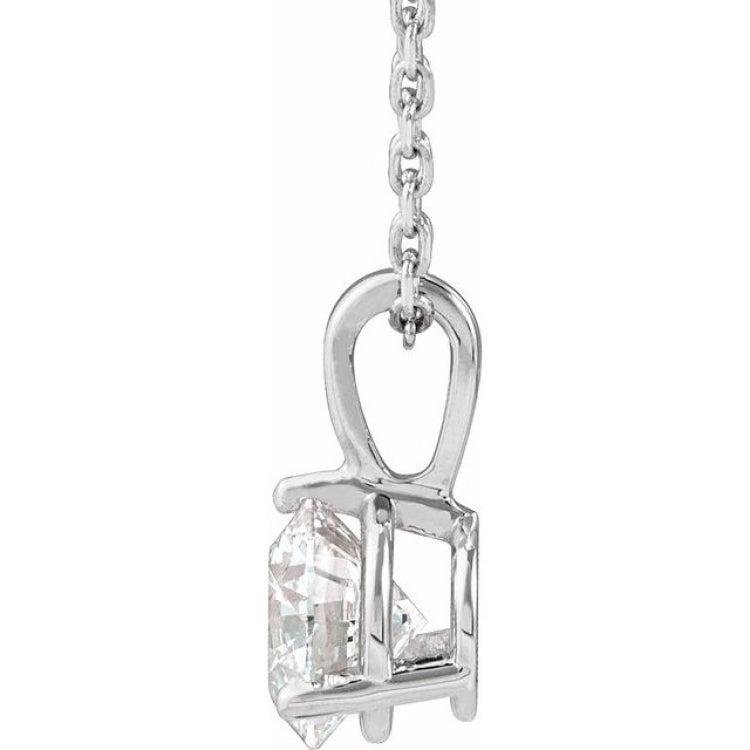 Platinum 3/4 CTW Natural Diamond 18" Necklace