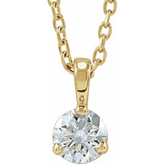 14K Yellow Gold 1/4 CTW Lab-Grown Diamond 18" Necklace