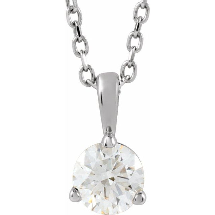 Sterling Silver 1/3 CTW Lab-Grown Diamond 18" Necklace