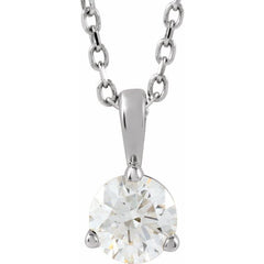 Sterling Silver 1/3 CTW Lab-Grown Diamond 18" Necklace