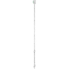 14K White Gold Lab-Grown Emerald 6 1/2-7 1/2" Bracelet