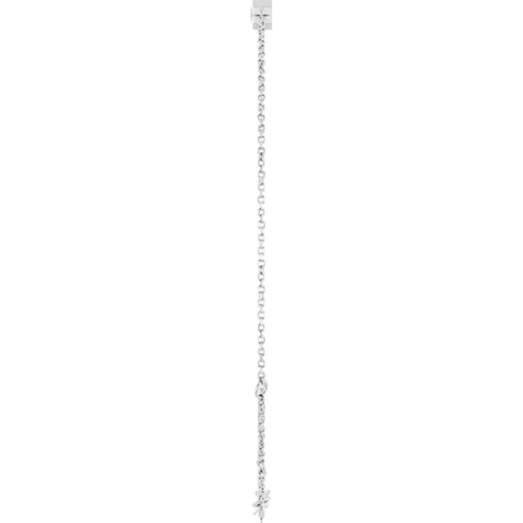 14K White Gold Natural Diamond 6 1/2-7 1/2" Bracelet