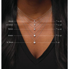 14K White Gold 1 CT Natural Diamond 18" Necklace