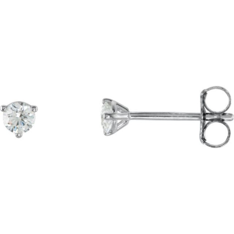 14K White Gold 1/5 CTW Natural Diamond Stud Earrings