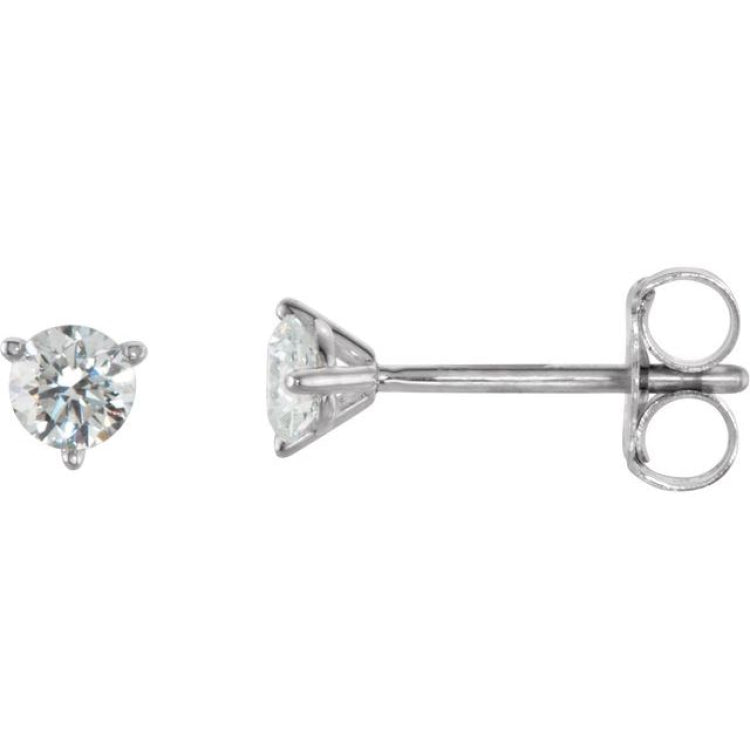 14K White Gold 1/4 CTW Natural Diamond Stud Earrings