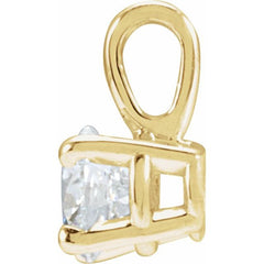 14K Yellow Gold 3/4 CT Lab-Grown Diamond Pendant