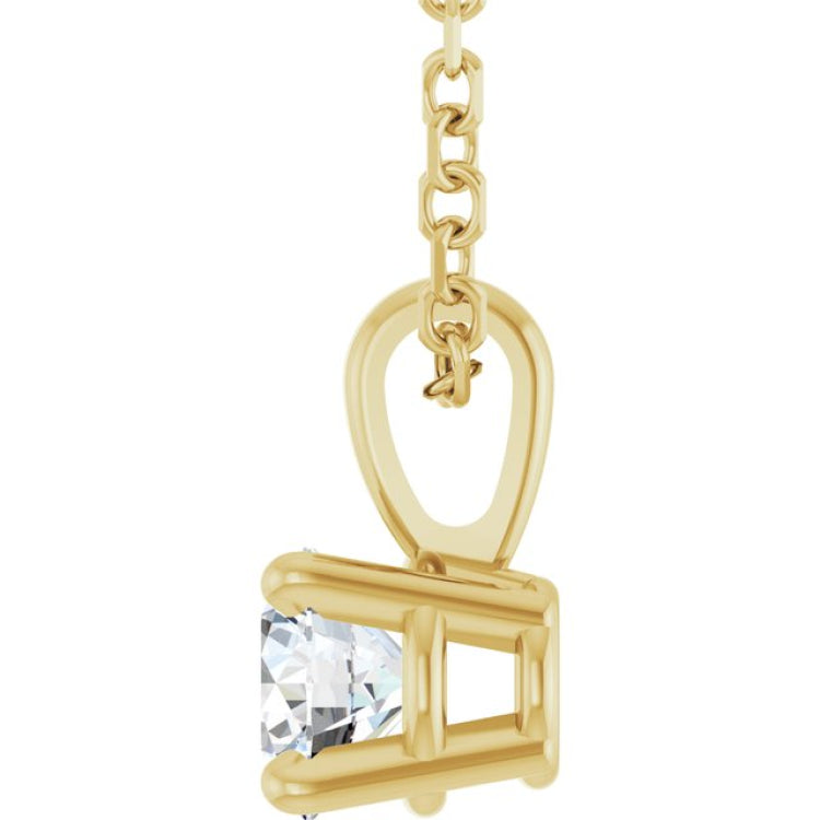 14K Yellow Gold 1/4 CT Lab-Grown Diamond 18" Necklace