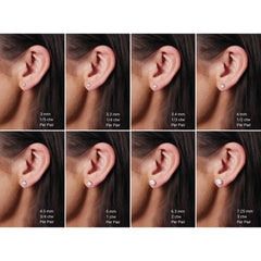 14K Yellow Gold Natural Blue Zircon Earring