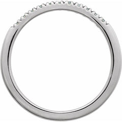 10K White Gold Natural Aquamarine Stackable Ring