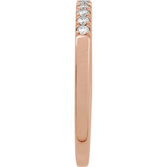 10K Rose Gold 1/6 CTW Lab-Grown Diamond Stackable Ring