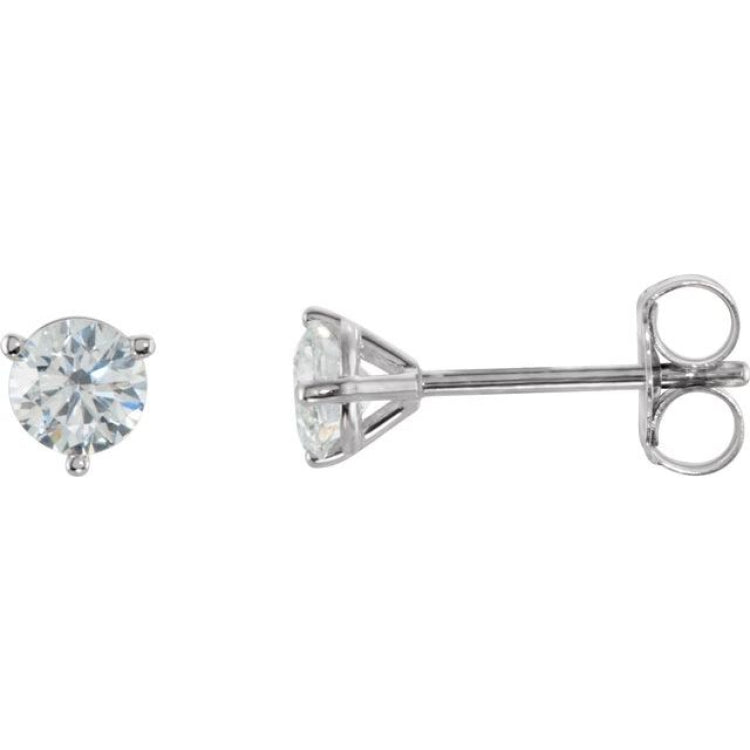 18K White Gold 1/2 CTW Natural Diamond Stud Earrings