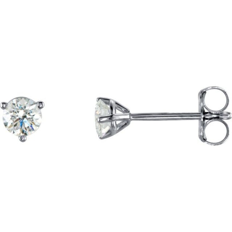 18K White Gold 1/3 CTW Natural Diamond Stud Earrings