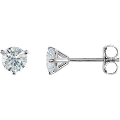 18K White Gold 3/4 CTW Natural Diamond Stud Earrings