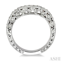1/4 Ctw Diamond Matching Wedding Band in 14K White Gold