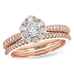 14KT Gold Two-Piece Wedding Set