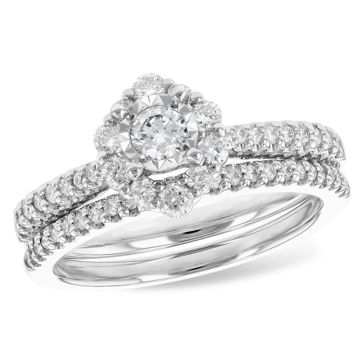 14KT Gold Two-Piece Wedding Set
