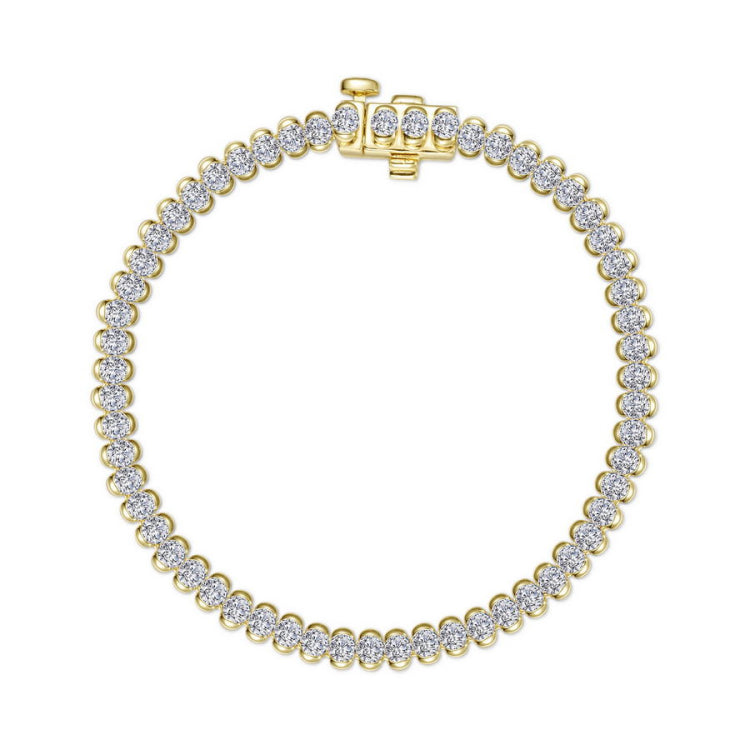 3 CTW Aria Half- Bezel Tennis Bracelet