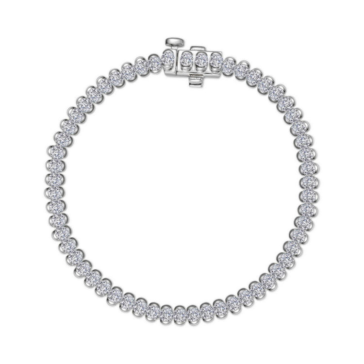 3 CTW Aria Half- Bezel Tennis Bracelet