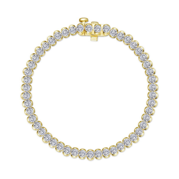 5.5 CTW Aria Half- Bezel Tennis Bracelet