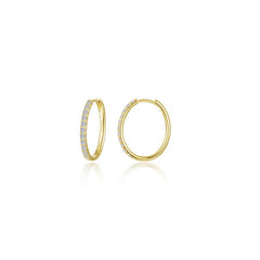 Small Alina Oval Hoop Earrings