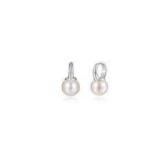 Pearl Essence Drop Huggie Earrings
