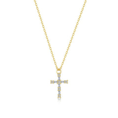 Eden Baguette Cross Necklace
